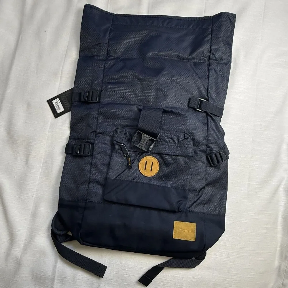 NIXON Swamis Rolltop Backpack In Navy New